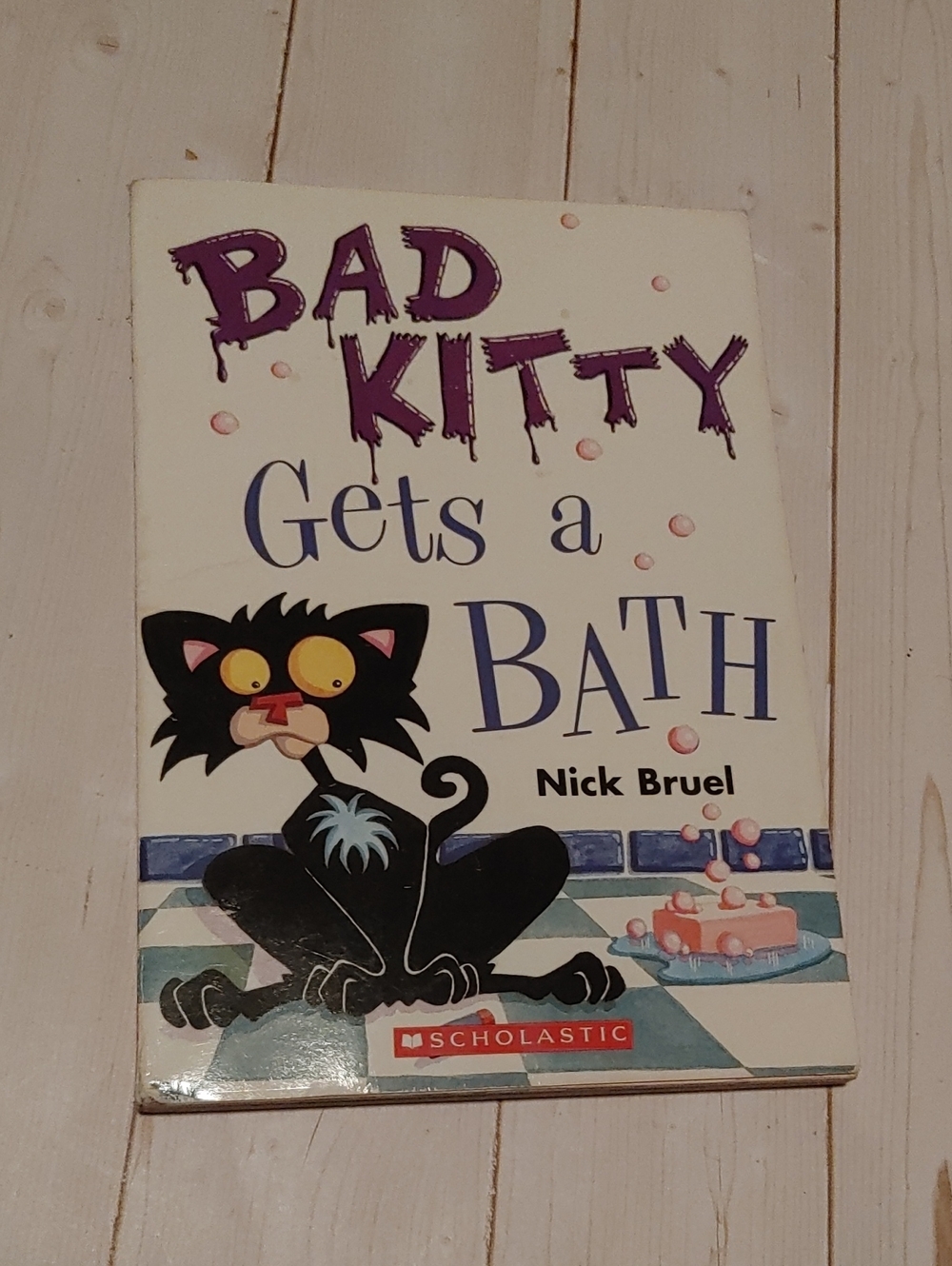 Bad Kitty Gets A Bath Children Easy Read Novel Fiction Book By Nick Bruel